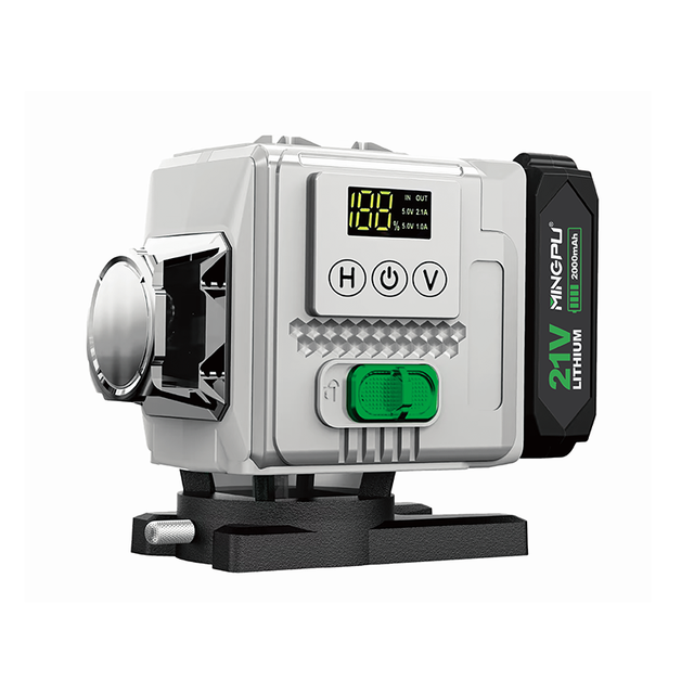 Láser a nivel de autocontrol 3x360 °, 3D Vigue verde transversal láser para construcción y colgado de imágenes